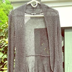 Eileen Fisher Gray Mesh Cardigan